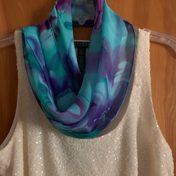 SOLD. Ralph Lauren Blouse size 10 sparkle cream๐๐บ๐ - Picture 1 of 8